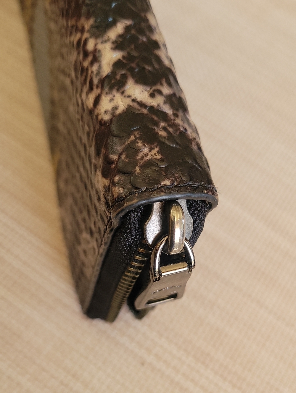Coach Python Embossed Accordian Zip Wallet - Picture 11 of 12